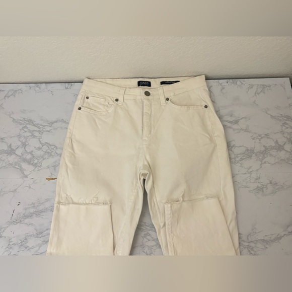 Jones New York Woman’s 6 Lexington  Skinny ankle  Stretch Jeans Pants White - Picture 4 of 7